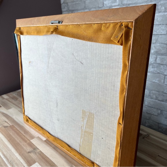 Vintage Midcentury Needlepoint Wall Art Apple Orchard, Blue Birds, Apple Basket - Picture 9 of 15